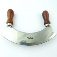 wood handle double cuts stainless steel pizza cut