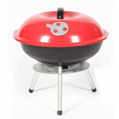 14" Portable charcoal kettle grill for outdoor grilling  BBQ apple design style round charcoal grill