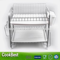 2 Tier Stainless Steel Dish Rack kitchen dish rack Folding Dish Rack