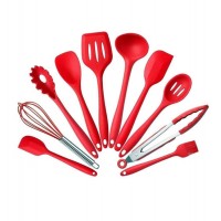 10Pcs/set Silicone Heat Resistant Non-Stick Kitchen Cooking Utensils,Baking BBQ Cooking Tool Sets